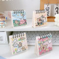 2024 Mini Calendar Cute Cartoon Puppy Series Table Calendar Small Portable Desktop Calendar Kawaii Office Student Supplies. 