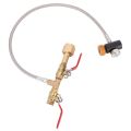 CO2 Adapter Hose CGA320 Connector CO2 Filling Adapter with 24in Hose Dual Vale Gauge for Sodastream. 