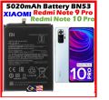 Xiaomi Redmi NOTE 9 PRO Battery BN53 BN-53 BN 53 Battery 5020mAh battery. 