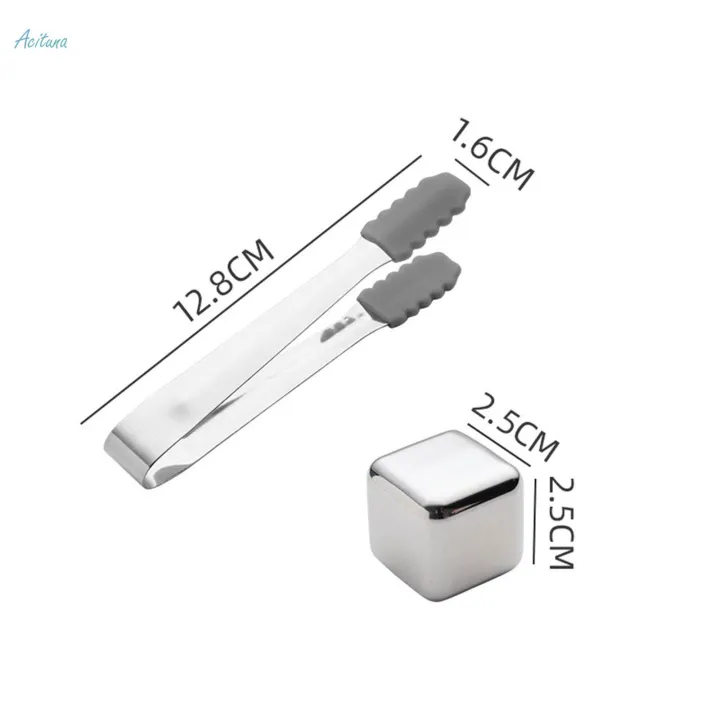 Stainless%20Steel%20Ice%20Cubes%20Cooling%20Cube%20Reusable%20with%20Tongs%20and%20Cube%20Tray%20Whisky%20Ice%20Cubes%20Chilling%20Stones%20for%20Home%20Wedding%202.5cm%20-%20Image%209