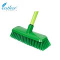 BATHROOM BRUSH LONG WITH 120CM PLASTIC COATED METAL HANDLE - FEATHER. 