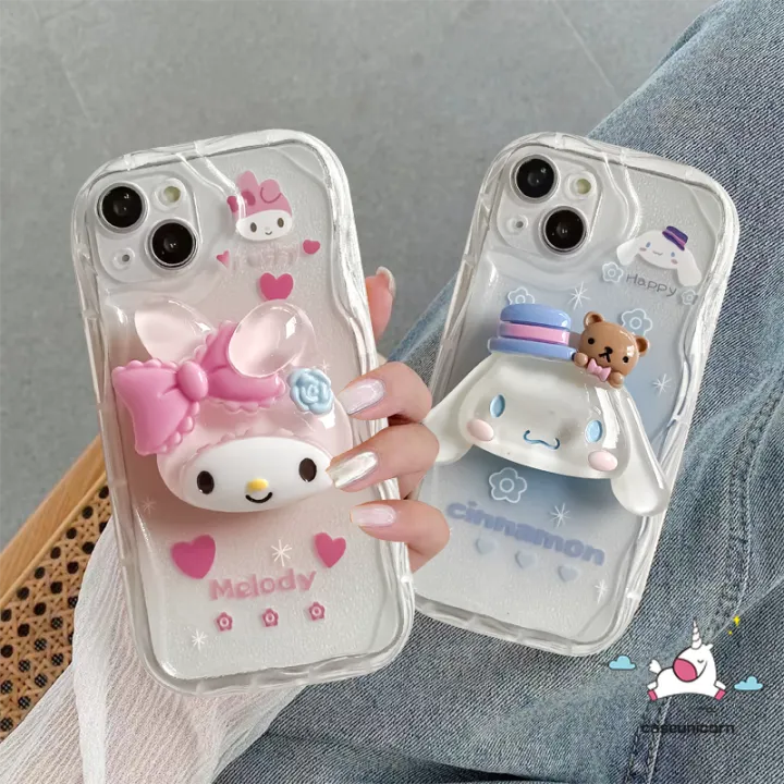 Cartoon%20Cute%20Melody%20Pompom%20Cinnamoroll%20Phone%20Cover%20Compatible%20for%20IPhone%207Plus%20XR%20Air%2017%2016%2013%2015%2011%2014%2012%20Pro%20Max%208%206%207%206S%20Plus%20X%20XS%20MAX%20SE%202020%20Lovely%203D%20Wavy%20Curved%20Edge%20Stand%20Case%20-%20Image%208