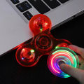 Hand Top Spinners Crystal Luminous LED light Fidget Spinner Glow in Dark EDC Stress Relief Toys Kinetic Relief Gyroscope for. 