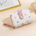 Printed Wallet Holder Girls Cute Purse Women'S Short Card Holder for Birthday Casual Gift Teenagers Fashion Personal. 