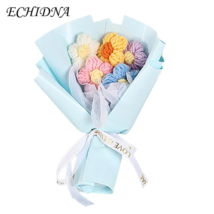 ECHIDNA%20Crochet%20Flower%20Bouquet%20Vibrant%20Color%20Colorful%20Hand%20Woven%20Flower%20Bouquet%20Valentine's%20Day%20Gift%20-%20Image%2010