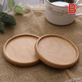 Natural Beech Wooden Coaster Drink Mat Cup Pad Round Square Heat Resistant Pad. 