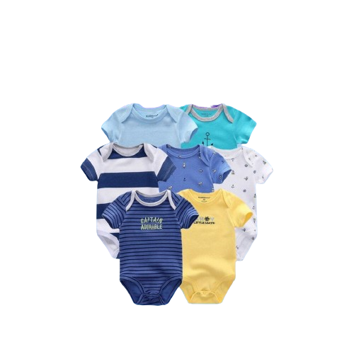 Baby Body Suits 7pcs pack export quality - Boy Babies