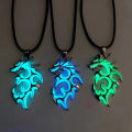 Vintage Magic Steampunk Glowing Luminous Punk Dragon Pendants Necklaces for Mens Women Jewelry Glow In The Dark Pendant Necklace. 