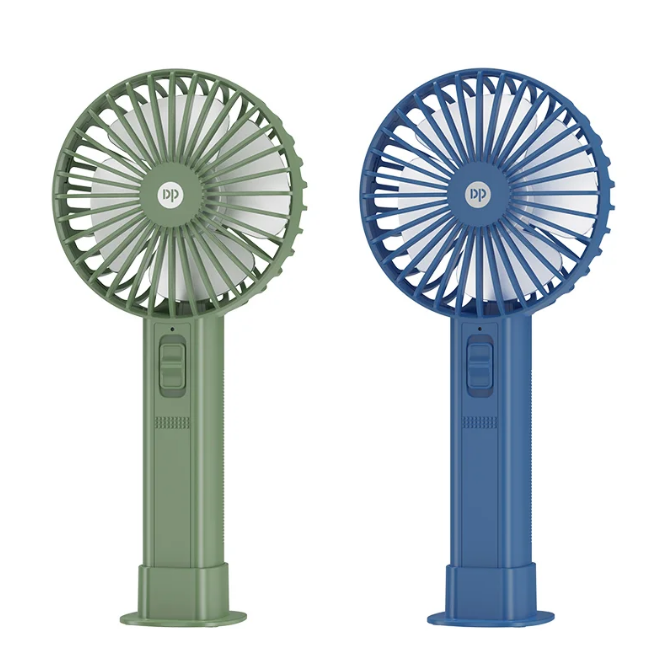DP Rechargeable Fan 7633 Portable High-speed emergency cooling desk long-lasting battery dual-purpose fan with light powerful airflow for Travel