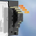 Dual Bay Hard Drive Enclosure Support Uasp M.2 Nvme Ssd Case Type-C 10gpbs Clone Duplicator 2.5/3.5inch Sata Hdd Enclosure. 