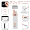 Cleaning Kit for Monitor Keyboard MacBook iPad iPhone iPod, Screen Dust Brush Including Soft Sweep, Swipe, Airpod Cleaner Pen, Key Puller and Spray Bottle-7 in 1 Electronic Cleaner kit. 