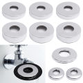 1/4Pcs Stainless Steel Bathroom Faucet Decorative Cover / Self-Adhesive Covers / Chrome Finish Beautify Water Pipe Wall Hole Bathroom Decor. 