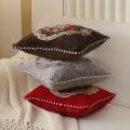 door stopper rubber Folk-Custom Flowers Cushion Cover 45x45cm Embroidery Jacquard Decorations for Home Edging Pillow Cases Decora Cushions for Bed. 