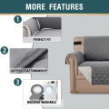 Waterproof Dog Bed Cover Pet Blanket Sofa Washable Double Seat Sofa Cushion Grey. 