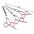 Curved Scissor Set - Perfect for Pet Grooming Used for Dog Cat Durable Stainless Steel Provided with Pouch and Steel Grooming Comb with Clean Cloth. 