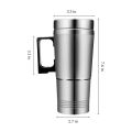 KOKKO Car Hot Water Electric Kettle, 300ml Large Capacity Portable Kettle, Stainless Steel 24V Car Water Boiler For Coffee Tea With Quick Boiling, Heating Cup. 