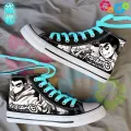 Spring Breathable Boys Naruto Cartoon High-Top Canvas Shoes Boy Shoes Students Luminous Fashion Board Shoes Men's Shoes Handsome. 