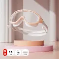 HD Professional Men's and Women's Swimming Prescription Swimming Goggles Anti-Fog Waterproof Children's Diving Cover Equipment Swimming Cap Large Frame. 