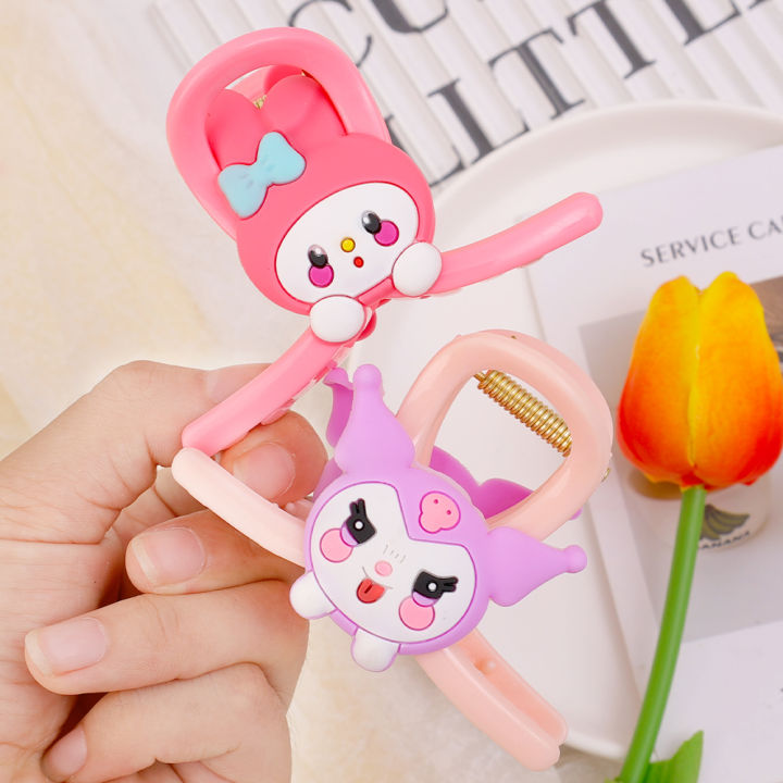 Sanrio%20Cute%20Children's%20Hairpin%20Kuromi%20Melody%20Cinnamoroll%20Cartoon%20Pink%20Hair%20Clip%20All-match%20Accessories%20For%20Kids%20-%20Image%206