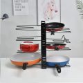 Adjustable Pots and Pans Organizer Rack, Kitchen Organizer. 