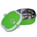 Stainless Steel Square Lunch Box 0.9L - Green. 