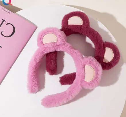 Cute Winter Plush Bear Ears Warm Hairbands Headband Women Girls Hair Head Hoop Band Accessories Headwear New