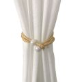 Buckle Clips Small Curtain Clip Pull-Out Tie With Strap Curtain Holders Adjust Length Freely Installation-free Rope Curtain Decor. 