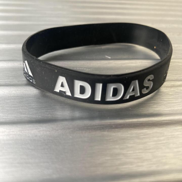Adidas%20BLACK%20Silicone%20Rubber%20Wristband%20Clover%20Cuff%20Bracelet%20Bangles%20for%20women%20men%20Bracelet%20bands%20-%20Image%202