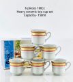 6 PCS TEA CUP SET CERAMIC GOOD DESIGN. 