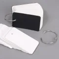【ZOSR】100Sheet Handwritten Card Portable Blank Binder Note Pad Index Card Note Memo Papers with Iron Binder Ring Combinable Flipping Study Flash Cards. 
