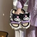 【ZIME】Zhao Lusi's same slippers spring and summer women's Kuromi children's deodorant four-season linen. 