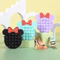 Popit Bubble Press Cartoon Silicone Messenger Bag for Girls. 