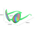 EB Alien Party Glasses Funny Sunglasses ET Sunglasses Holiday Dance Aliens Costume Alternative Shapes Rainbow Lenses Party Supplies. 