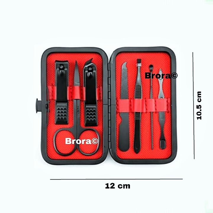 Nail%20Clipper%20Set%20Manicure%20Pedicure%20Kit%207%20In%201%20Black%20Stainless%20Steel%20Professional%20Grooming%20Kit%20with%20Black%20Leather%20Travel%20Case%20-%20Image%204