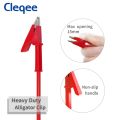Cleqee Heavy Duty Dual Alligator Clip Double-ended Crocodile Clamp Wire 1M Cable 1000V/15A. 