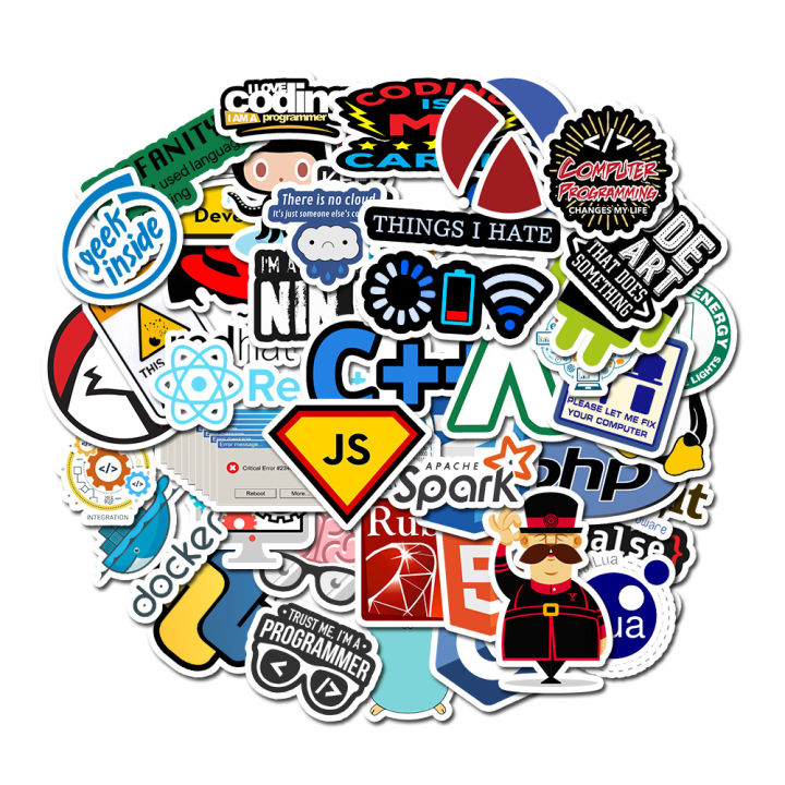 50PCS%20Pieces%20Programming%20Language%20Internet%20Geek%20Programmer%20DIY%20Graffiti%20Toy%20Sticker%20for%20Scrapbook%20Laptop%20-%20Image%203
