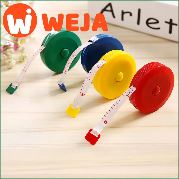 【WEJA】Portable Tape Measure Ruler 1.5m Mini Measuring Tape Retractable Clothing Sewing Measure Rulers Colour Random Delivery