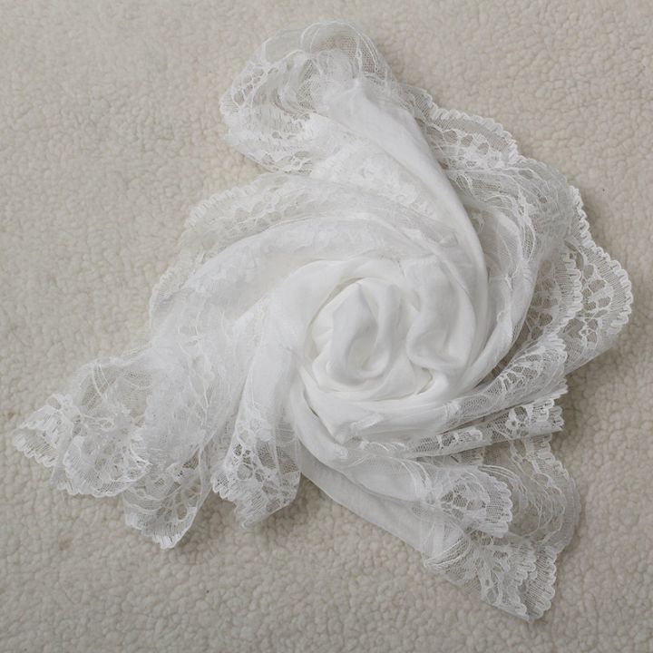 Woman%20Scarves%20Chiffon%20Lace%20Scarf%20Wrap%20Scarf%20white%20-%20Image%203