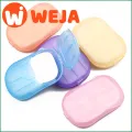 【WEJA】20PCS Portable Disposable Soap Paper Travel Soap Paper Washing Hand Bath Clean Scented Slice Sheets Mini Paper Soap Dropshipping. 