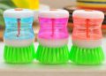 Dishwashing Soap Dispenser Brush Kitchen Utensils Cleaning Brush Dishwashing Soap Brush With Washing Up Liquid Soap Dispenser. 