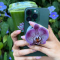 Orchid Phone Stand Simulated Flower Phone Holder Foldable Desktop Holder Fashion Style Internet Celebrity Tool. 