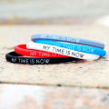 My Time Is Now Student Fashion Couple Silicone Bracelet sports wrist band Mzea. 