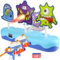 Monster Electronic Shooting Target Game Toy Set with 2 Guns & 30 Soft Bullets  Compatible with Nerf Guns. 