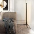 LED corner floor lamp warm white with black without flicker. 