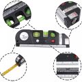 TTLIFE 1 pc 4 in 1 infrared laser level with cross line laser tape 2.5m measure tape multifunction laser level tool. 
