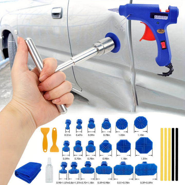 Body Unpainted Dent Repair Tool Set Auto Parts Mechanical Sheet Metal Slide Multi Size Suction Cup Puller Glue Kit