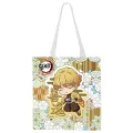 【ALLGOOD】Anime Demon Slayer Kimetsu No Yaiba Colorful Digital Printing Shoulder Bag Girls Canvas Shopping Bag Tote Bag. 