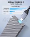 ORICO 40Gbps M.2 NVMe SSD Enclosure USB4 PCIe3.0x4 USB C Aluminum External Adapter Compatible with Thunderbolt 3 4 Tool Free. 