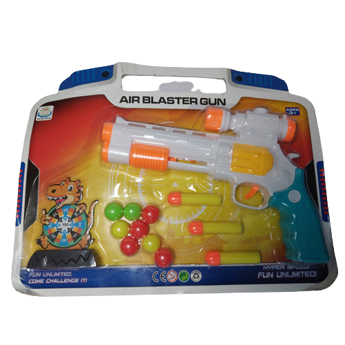 Air Blaster Gun Toy with 3 Soft Foam Bullets and 8 Balls Fun Toy Gun Children