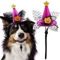 Cute Pet Hat Spooky Halloween Pet Hat with Bow Tie Adjustable Design for Cats Dogs Cute Accessories to Create Festive Atmosphere. 